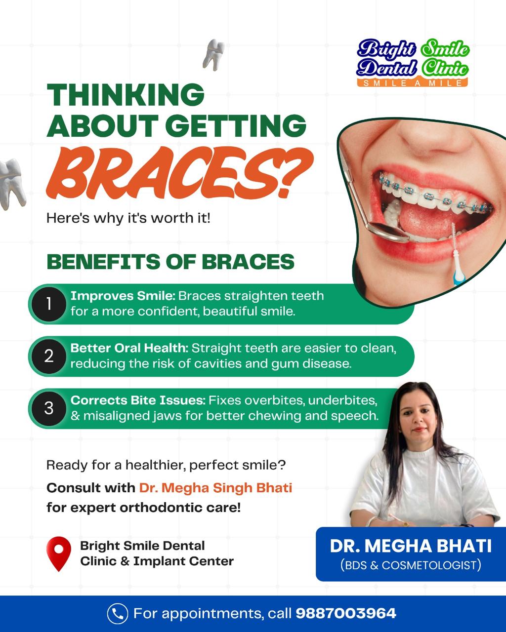Bright Smile Dental Clinic exterior and dental care facility in Jaipur